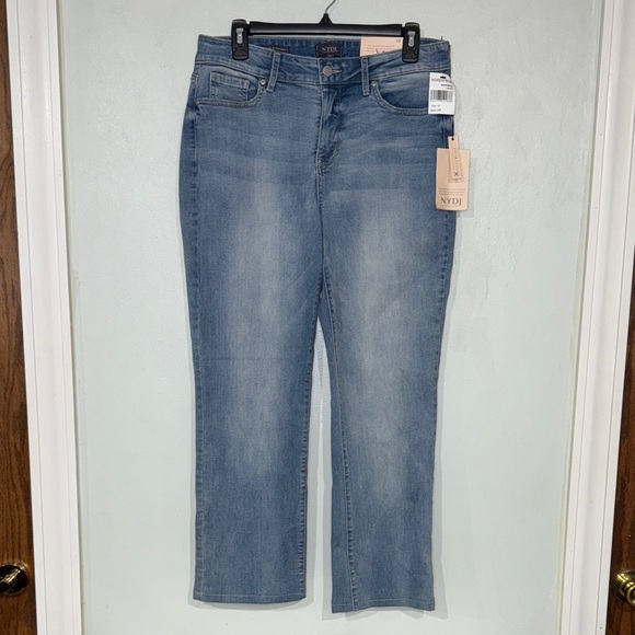 NYDJ Marilyn Straight Mid-Rise Lift Tuck Technology Stretch Jeans Women 10-NWT! - Picture 1 of 12
